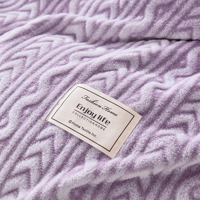 91家纺网 家纺一手货源 找家纺 新月家纺 2022新款雪花绒多功能被套 熏衣紫