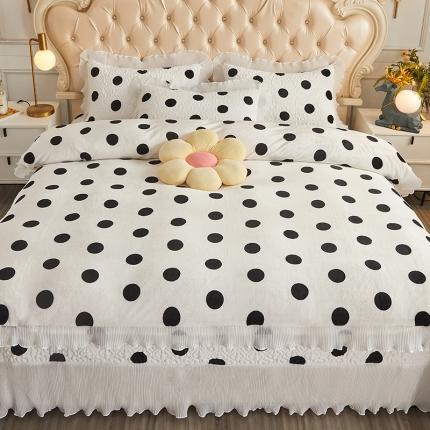 91家纺网 家纺一手货源 找家纺 （总）宜凡 2022新款牛奶绒小清新床盖三四件套