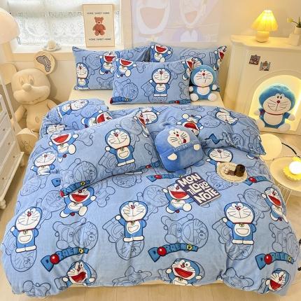 91家纺网 家纺一手货源 找家纺 （总）桃子家居 2022新款正版授权卡通加厚牛奶绒系列四件套