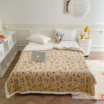 91家纺网 家纺一手货源 找家纺 （总）时年 2022新款牛奶绒拼羊羔绒毯