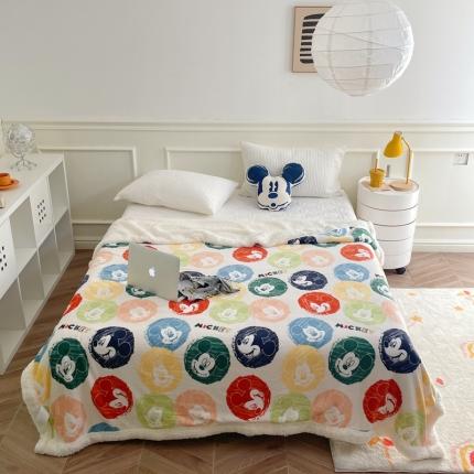 91家纺网 家纺一手货源 找家纺 （总）时年 2022新款牛奶绒拼羊羔绒毯