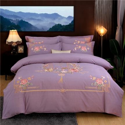 91家纺网 家纺一手货源 找家纺 （总）浩情2026新款120支全棉加厚磨毛刺绣四件套皇家富贵