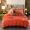 91家纺网 家纺一手货源 找家纺 畅畅家纺 2022新款纯色双拼加厚牛奶绒四件套 橙色拼色