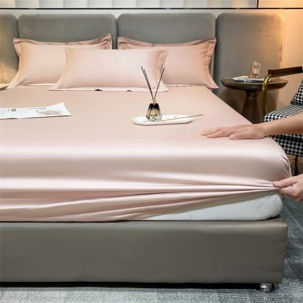 91家纺网 家纺一手货源 找家纺 (总) 秀色 2025新款50支贡缎长绒棉纯色单床笠单件