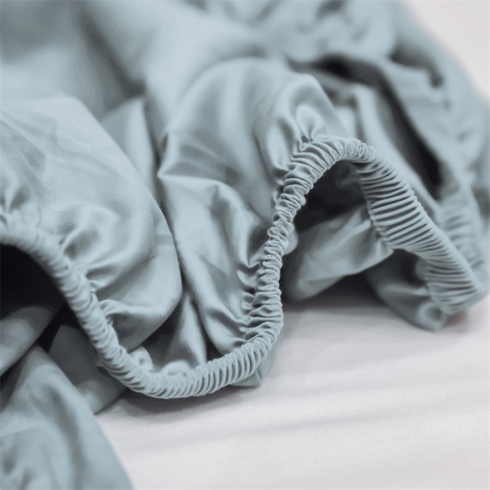 91家纺网 家纺一手货源 找家纺 秀色2025新100支贡缎长绒棉纯色单床笠单件 梦易-郁兰