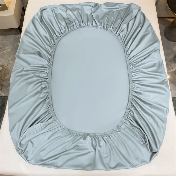 91家纺网 家纺一手货源 找家纺 秀色2025新100支贡缎长绒棉纯色单床笠单件 梦易-郁兰