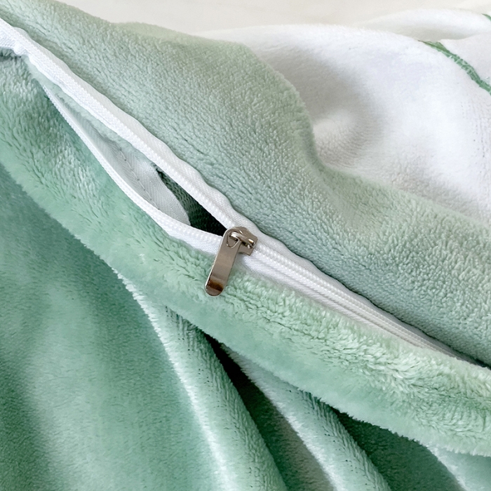 91家纺网 家纺一手货源 找家纺 澳梵家居 2022新款牛奶绒刺绣春风花藻系列四件套 春风花藻-绿