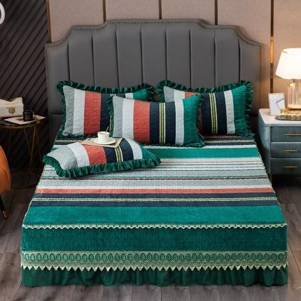 91家纺网 家纺一手货源 找家纺 冬然 2022新款牛奶绒床盖榻榻米床盖炕盖格格情深