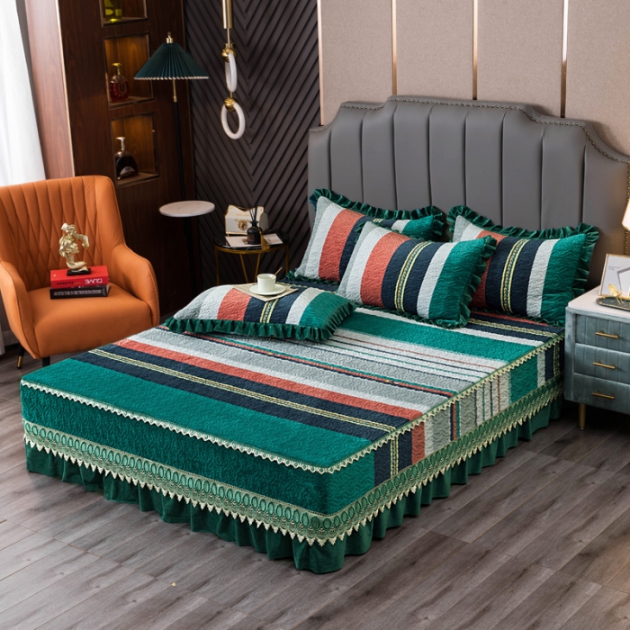 91家纺网 家纺一手货源 找家纺 冬然 2022新款牛奶绒床盖榻榻米床盖炕盖格格情深