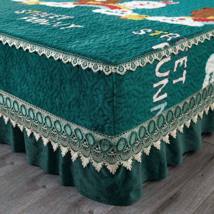 91家纺网 家纺一手货源 找家纺 冬然 2022新款牛奶绒床盖榻榻米床盖炕盖七彩童年