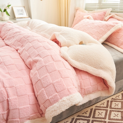 91家纺网 家纺一手货源 找家纺 （总）吾秀 塔芙绒四件套 舒棉绒牛奶绒四件套 羊羔绒四件套