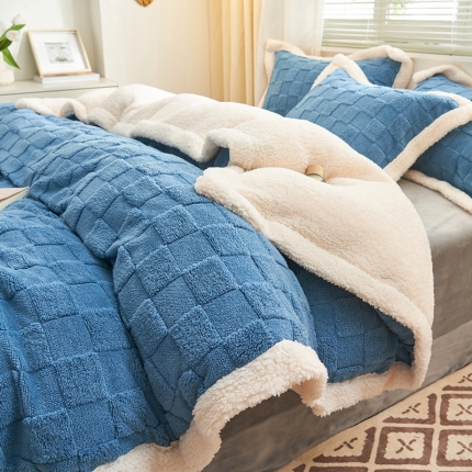 91家纺网 家纺一手货源 找家纺 （总）吾秀 塔芙绒四件套 舒棉绒牛奶绒四件套 羊羔绒四件套