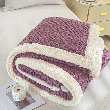 91家纺网 家纺一手货源 找家纺 （总）吾秀 舒棉绒双层毯 羊羔绒毯子 塔芙绒毛毯牛奶绒毯子