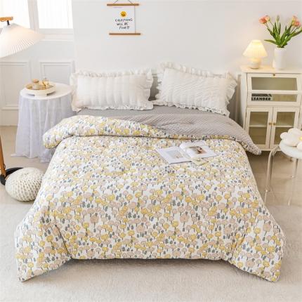 91家纺网 家纺一手货源 找家纺 （总）亚龙工厂店2023新款A类针织棉豆豆被 冬被