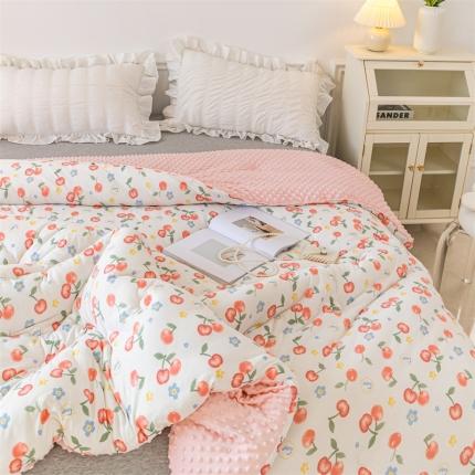 （总）亚龙工厂店2023新款A类针织棉豆豆被 冬被