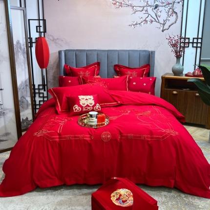 91家纺网 家纺一手货源 找家纺 （总）橘滋  2022秋冬新品全棉婚庆绣花系列