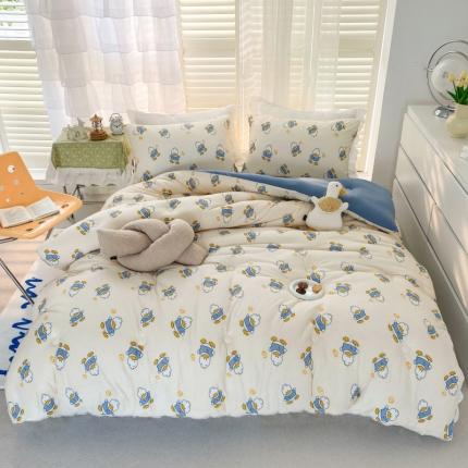 寐居 2022新款针织棉A类超柔保暖冬被 可达鸭