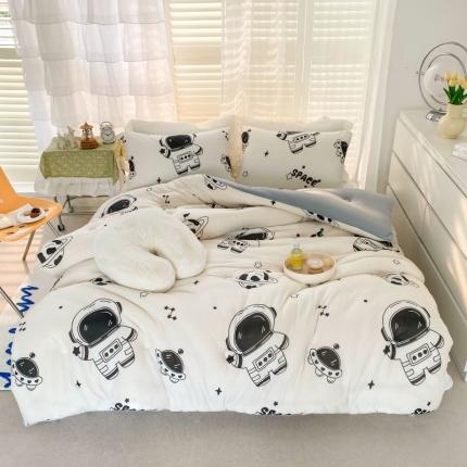 寐居 2022新款针织棉A类超柔保暖冬被 太空人