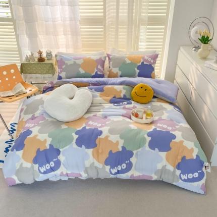 寐居 2022新款针织棉A类超柔保暖冬被 勇敢牛牛