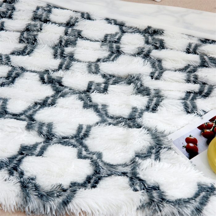 91家纺网 家纺一手货源 找家纺 品尚嘉2025水貂绒毛毯长毛绒法莱绒双层跨境外贸毯子灰白格子