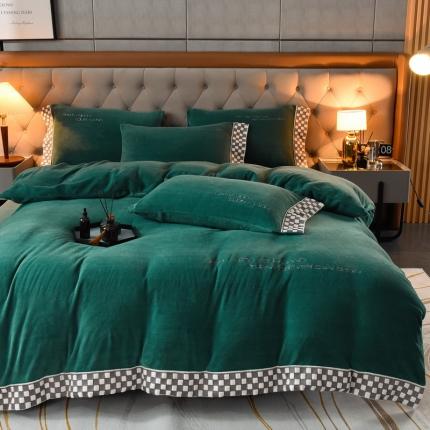 91家纺网 家纺一手货源 找家纺 （总）米奈 2024新款A类婴儿绒宽边四件套-贝利