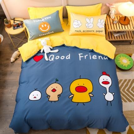 91家纺网 家纺一手货源 找家纺 （总）涵宸2022新款A棉大B绒系列四件套