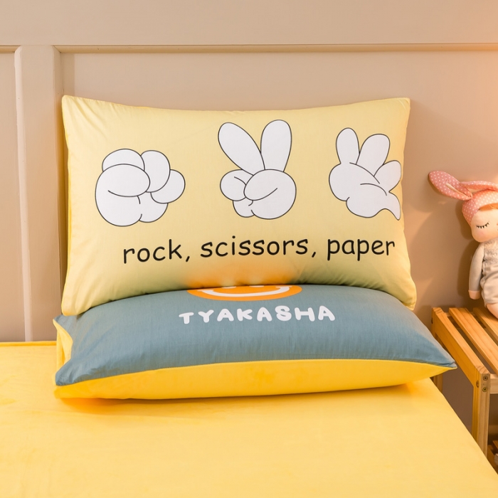 91家纺网 家纺一手货源 找家纺 涵宸2022新款A棉大B绒系列四件套 绒-你好鸭