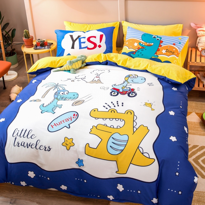 91家纺网 家纺一手货源 找家纺 涵宸2022新款A棉大B绒系列四件套 绒-童梦圆