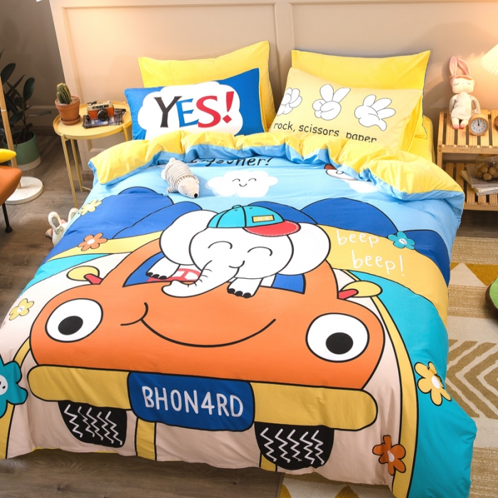 91家纺网 家纺一手货源 找家纺 涵宸2022新款A棉大B绒系列四件套 绒-象宝宝