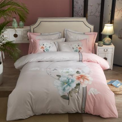 91家纺网 家纺一手货源 找家纺 （总）金纱玉纺 2022新款全棉13372大版印花四件套