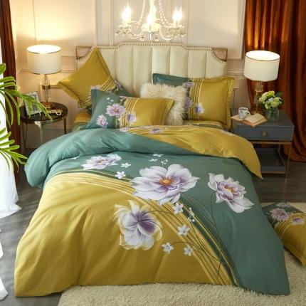 91家纺网 家纺一手货源 找家纺 （总）金纱玉纺 2022新款全棉13372大版印花四件套