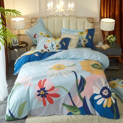 91家纺网 家纺一手货源 找家纺 （总）金纱玉纺 2022新款全棉13372大版印花四件套