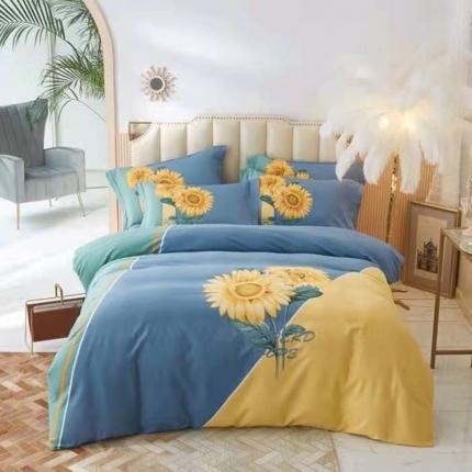 91家纺网 家纺一手货源 找家纺 （总）金纱玉纺 2022新款全棉13372大版印花四件套