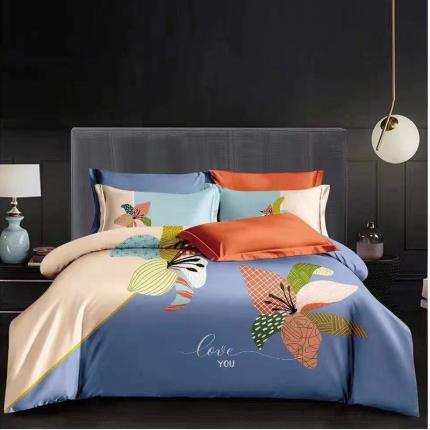 91家纺网 家纺一手货源 找家纺 （总）金纱玉纺 2022新款全棉13372大版印花四件套