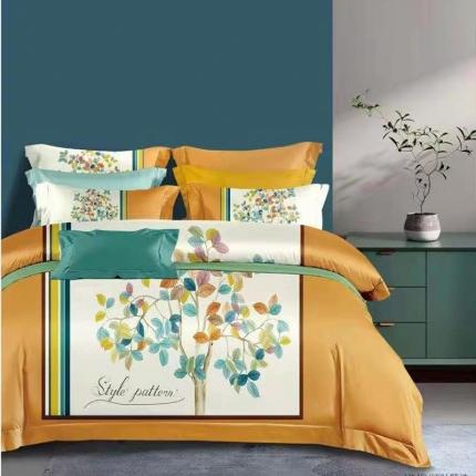 91家纺网 家纺一手货源 找家纺 （总）金纱玉纺 2022新款全棉13372大版印花四件套