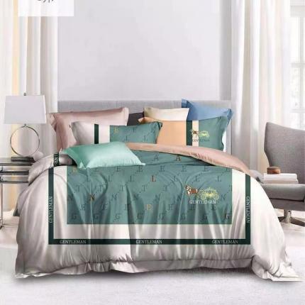 91家纺网 家纺一手货源 找家纺 （总）金纱玉纺 2022新款全棉13372大版印花四件套