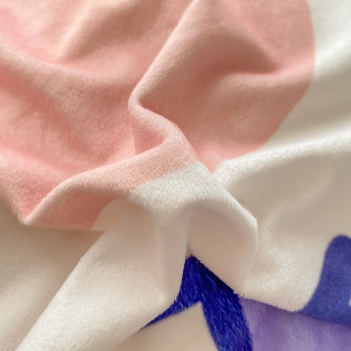 91家纺网 家纺一手货源 找家纺 博雅 2022新款婴儿绒大版印花系列四件套 乖乖兔