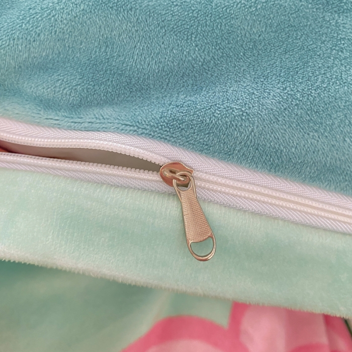 91家纺网 家纺一手货源 找家纺 博雅 2022新款婴儿绒大版印花系列四件套 开心小象