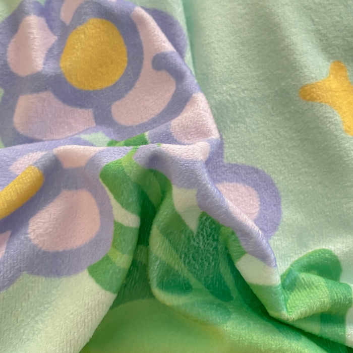 91家纺网 家纺一手货源 找家纺 博雅 2022新款婴儿绒大版印花系列四件套 开心小象