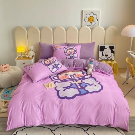 博雅 2022新款婴儿绒大版印花系列四件套 暖宝宝