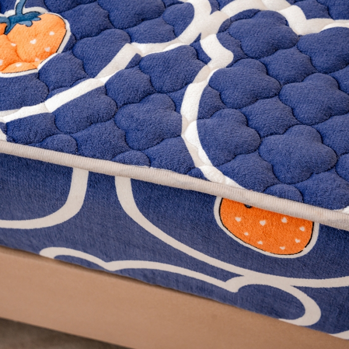 91家纺网 家纺一手货源 找家纺 （总）美莱 2022年夹棉加厚牛奶绒床笠单件三件套直播爆款