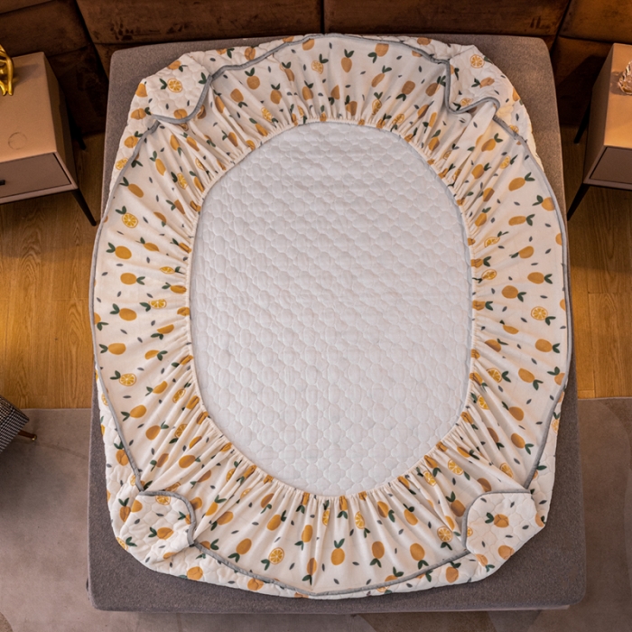 91家纺网 家纺一手货源 找家纺 美莱 2022年夹棉加厚牛奶绒床笠单件三件套直播爆款 开心桔子