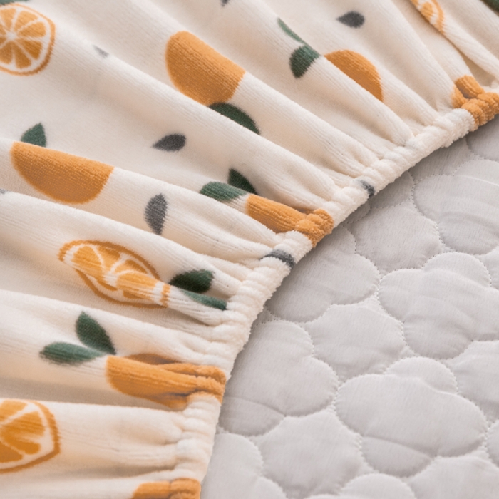 91家纺网 家纺一手货源 找家纺 美莱 2022年夹棉加厚牛奶绒床笠单件三件套直播爆款 开心桔子