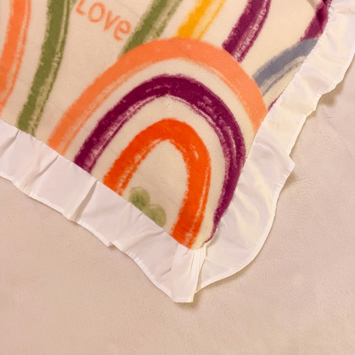 91家纺网 家纺一手货源 找家纺 绒兔兔 2022新款印花牛奶绒四件套提供买家秀涂鸦彩虹