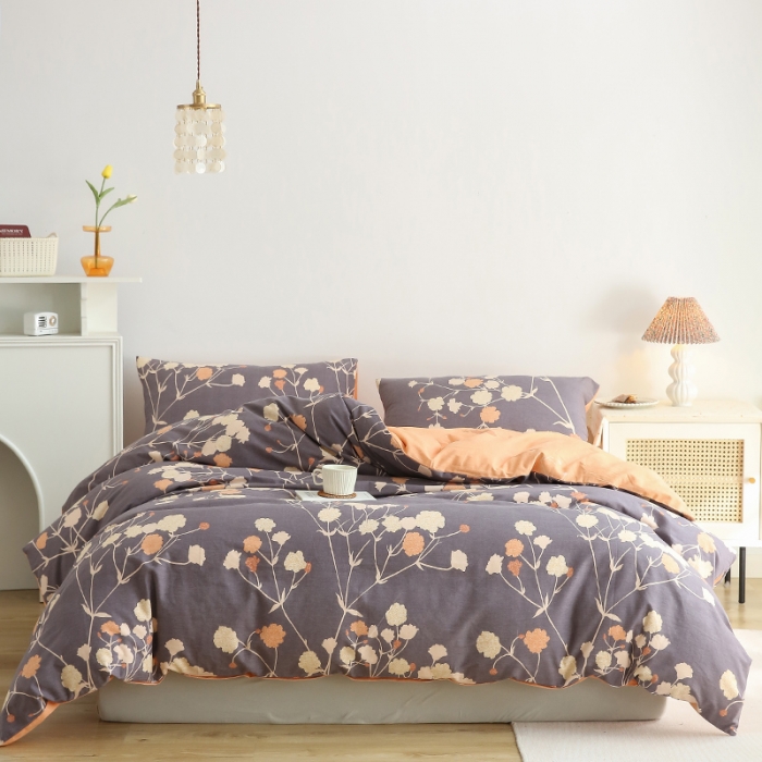 91家纺网 家纺一手货源 找家纺 绫韵 2022秋冬加厚全棉生态磨毛四件套 驿恋