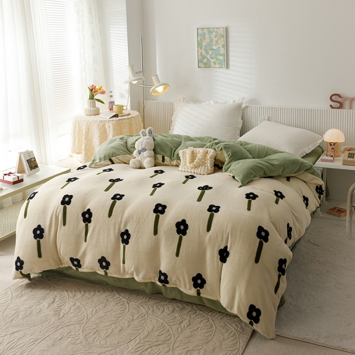 91家纺网 家纺一手货源 找家纺 （总）特价清仓210克加厚牛奶绒被套 单品被罩 直播团购福利