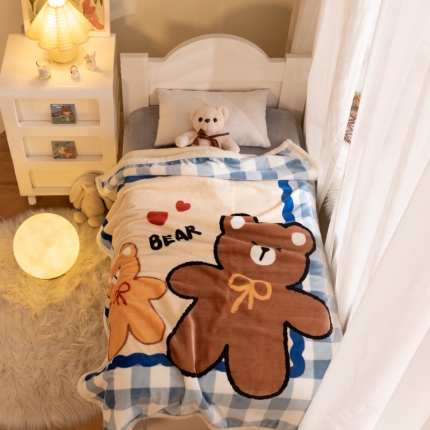 91家纺网 家纺一手货源 找家纺 （总）儿童四季毛毯双层羊羔绒童毯学生幼儿园午睡宝宝婴儿绒毯子