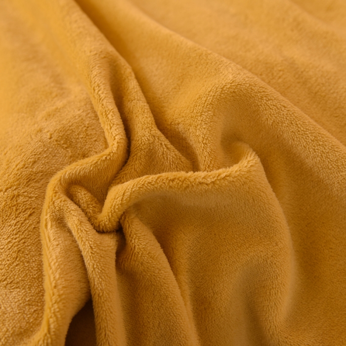 91家纺网 家纺一手货源 找家纺 艾米家居 2022秋冬新款牛奶绒花边四件套爱莎系列 黄色