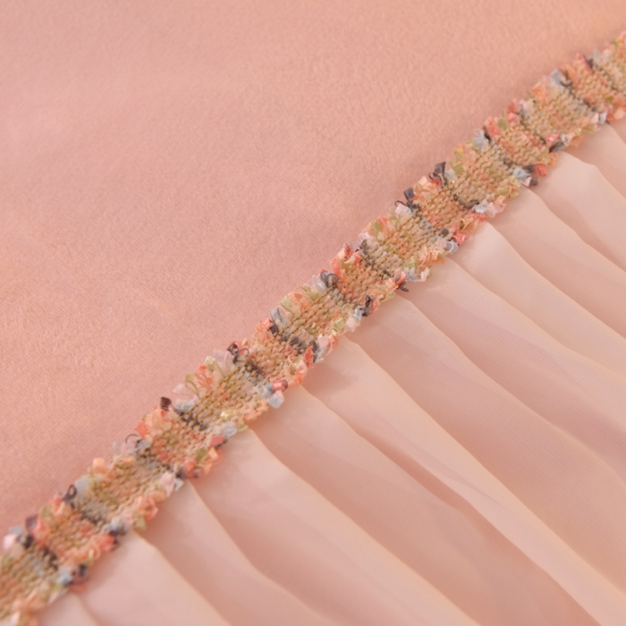 91家纺网 家纺一手货源 找家纺 艾米家居 2022秋冬新款牛奶绒花边四件套爱莎系列 玉色