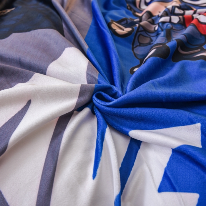 91家纺网 家纺一手货源 找家纺 ds生活馆2022新款大版卡通水晶牛奶单被套三四件套超级英雄